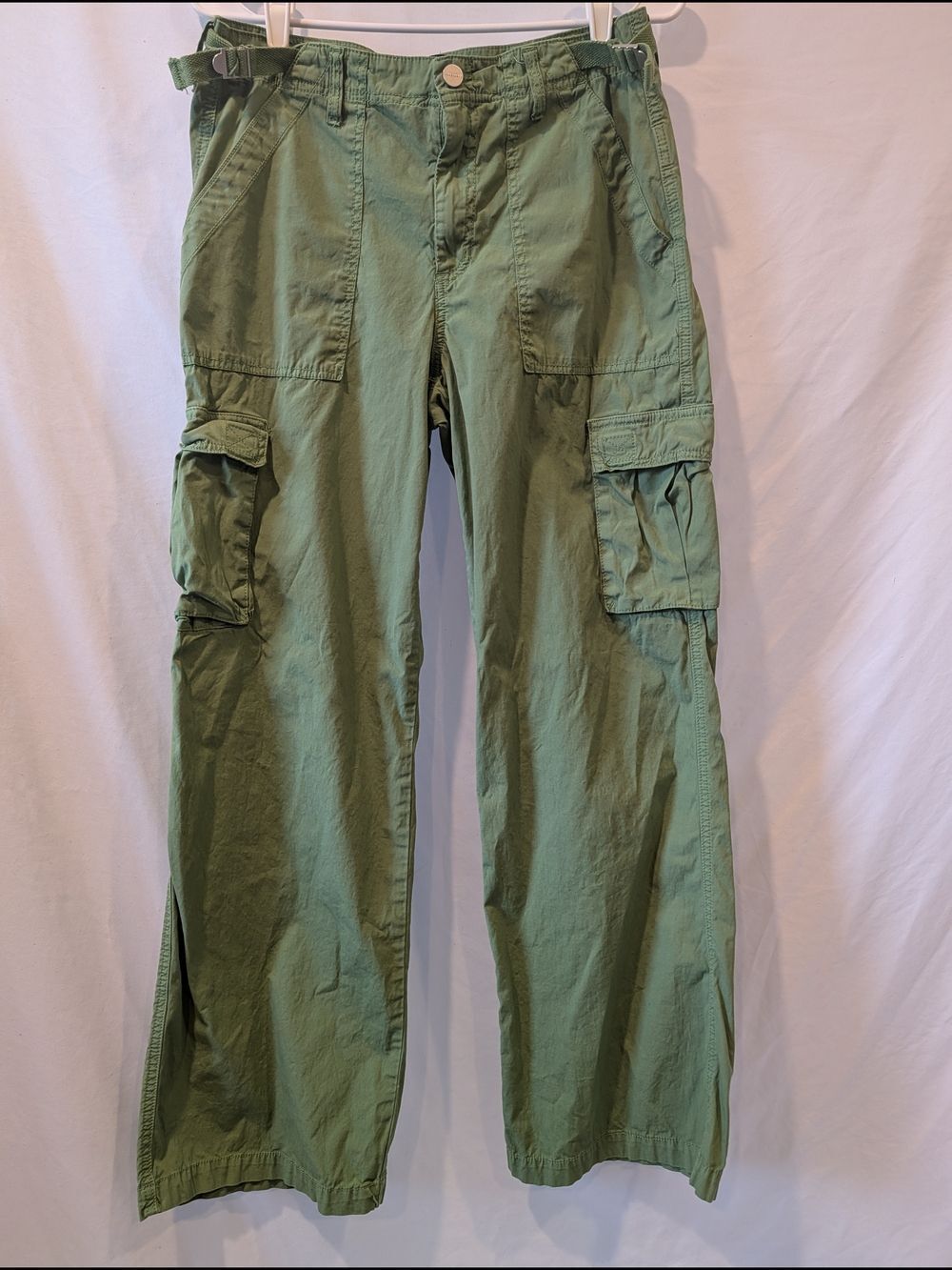 Sanctuary Reissue Cargo Pants Sage Green Wide Leg Utility Trousers Size M